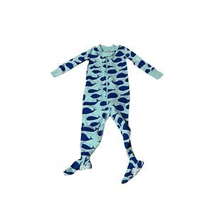 Hanna Andersson Whale Footed Sleeper/Pajamas 6-12 Months H86